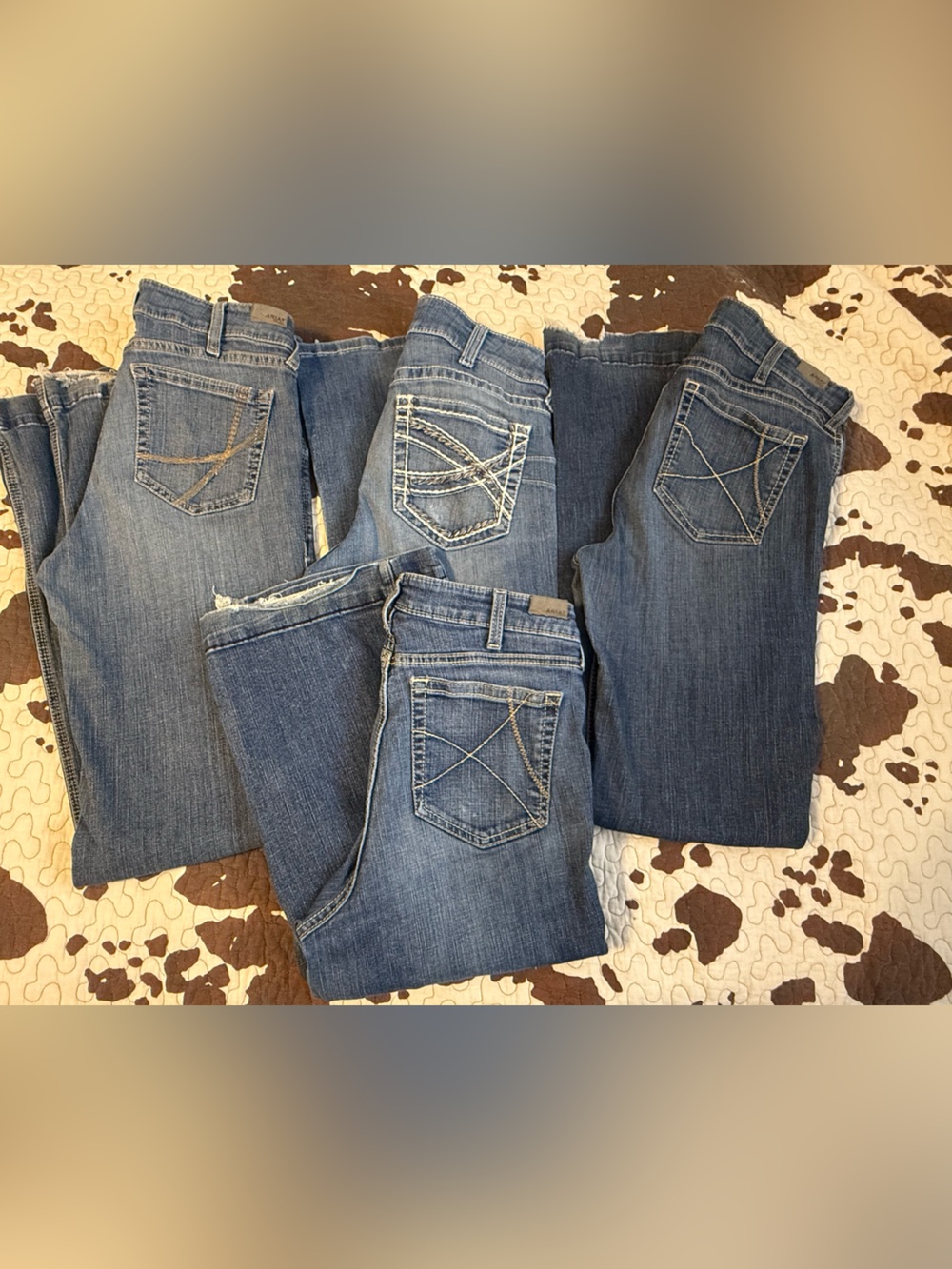 Ariat Women's Medium Blue Boot Cut Jeans 4 Pair Trouser 31L